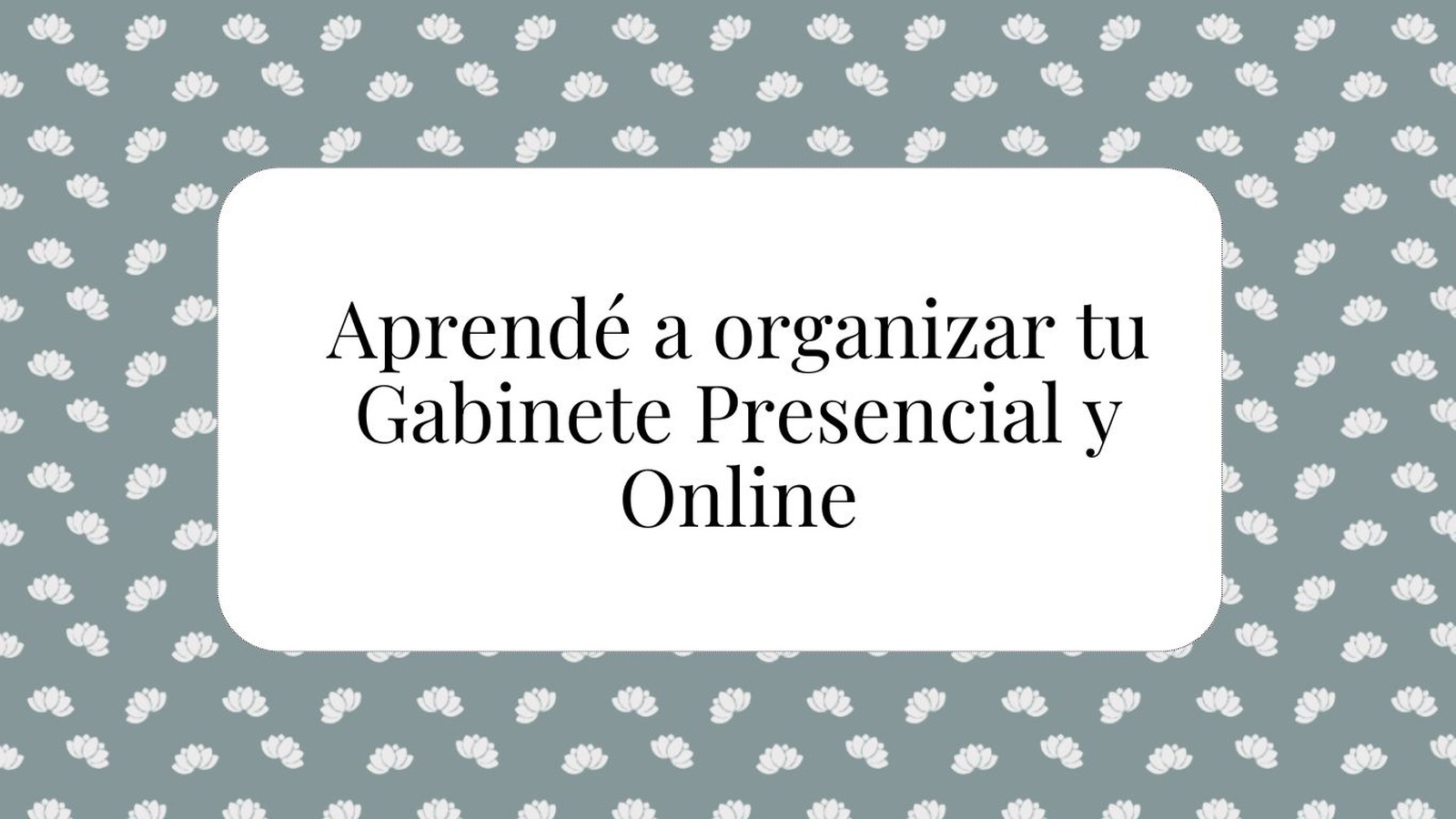 Aprendé a organizar tu Gabinete Presencial y Online
