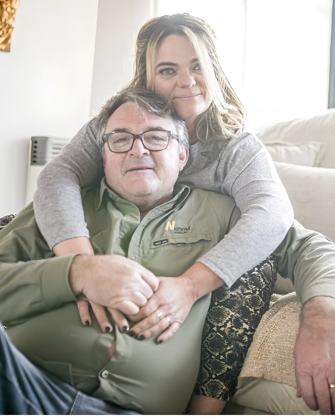 Marcela y su esposo